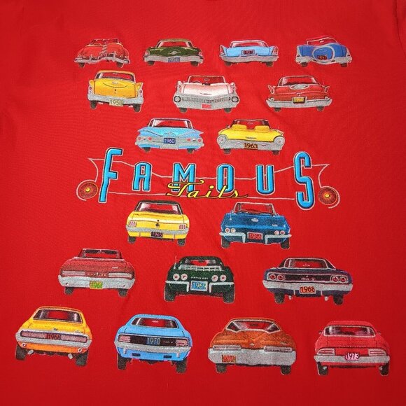 Famous Tails T Shirt Large Classic Vintage Cars Automobile Auto Tennessee River - Picture 2 of 7